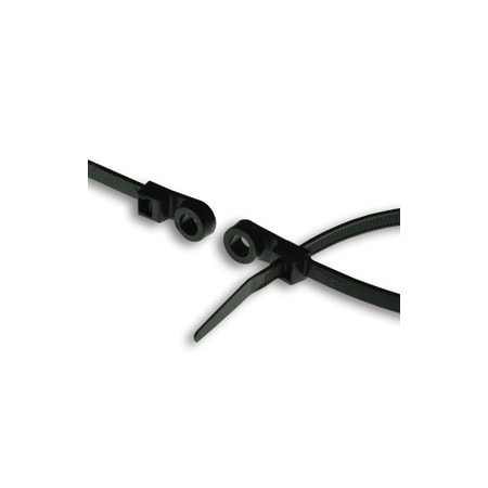 Advance Cable Ties Cable Tie, 7 in L, 1-7/8 in Max Bundle Dia., Black, Nylon, 50 lb Strength, 100 PK AL-07-50-MH-0-C